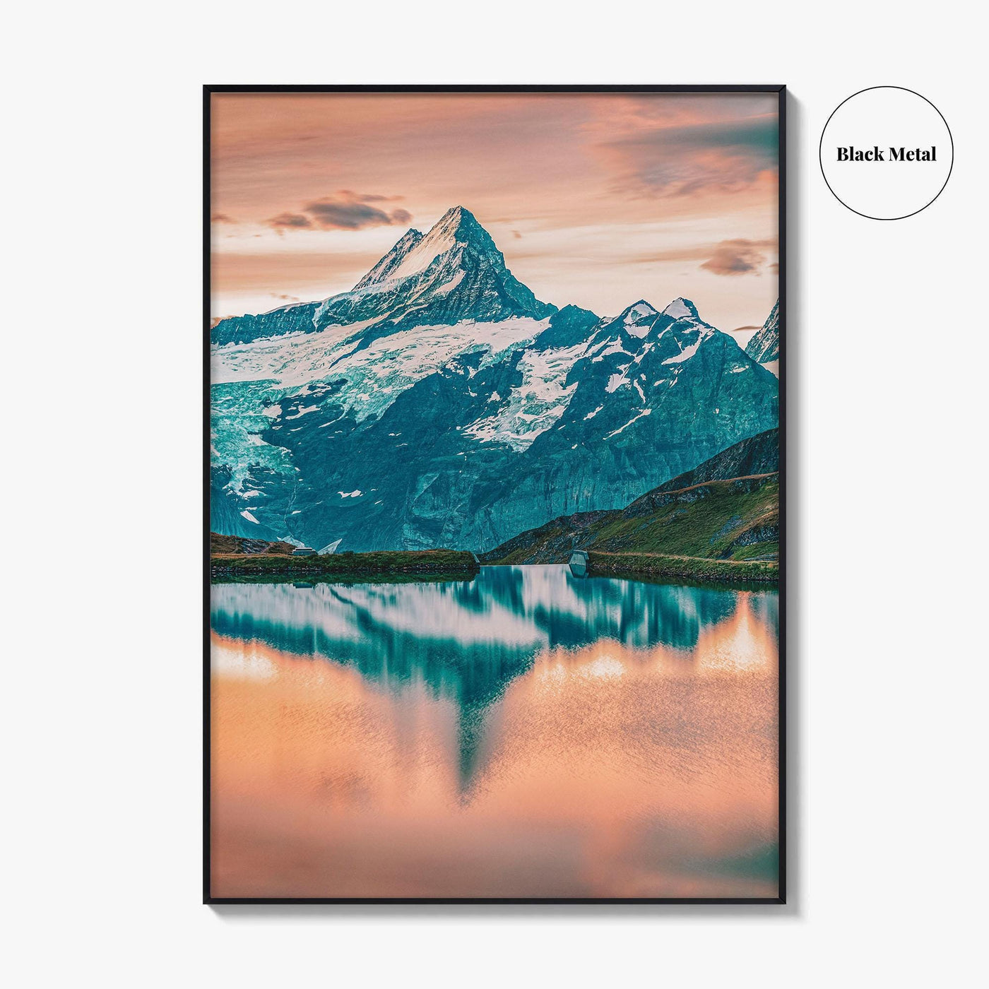 Bachalpsee Switzerland Fine Art Photo Print, Bernese Alps Wall Poster, Schreckhorn Wetterhorn Grindelwald