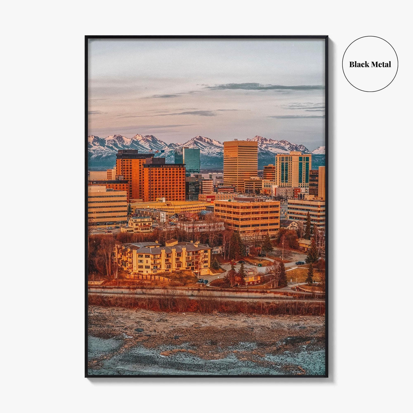 Anchorage Fine Art Photo Print, Alaska Aerial Photo, Wall Decor Poster, USA