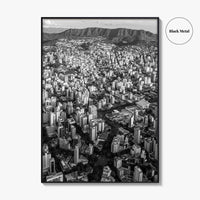 Belo Horizonte Skyline Black and White Fine Art Photo Print, Minas Gerais, Brazil, Poster