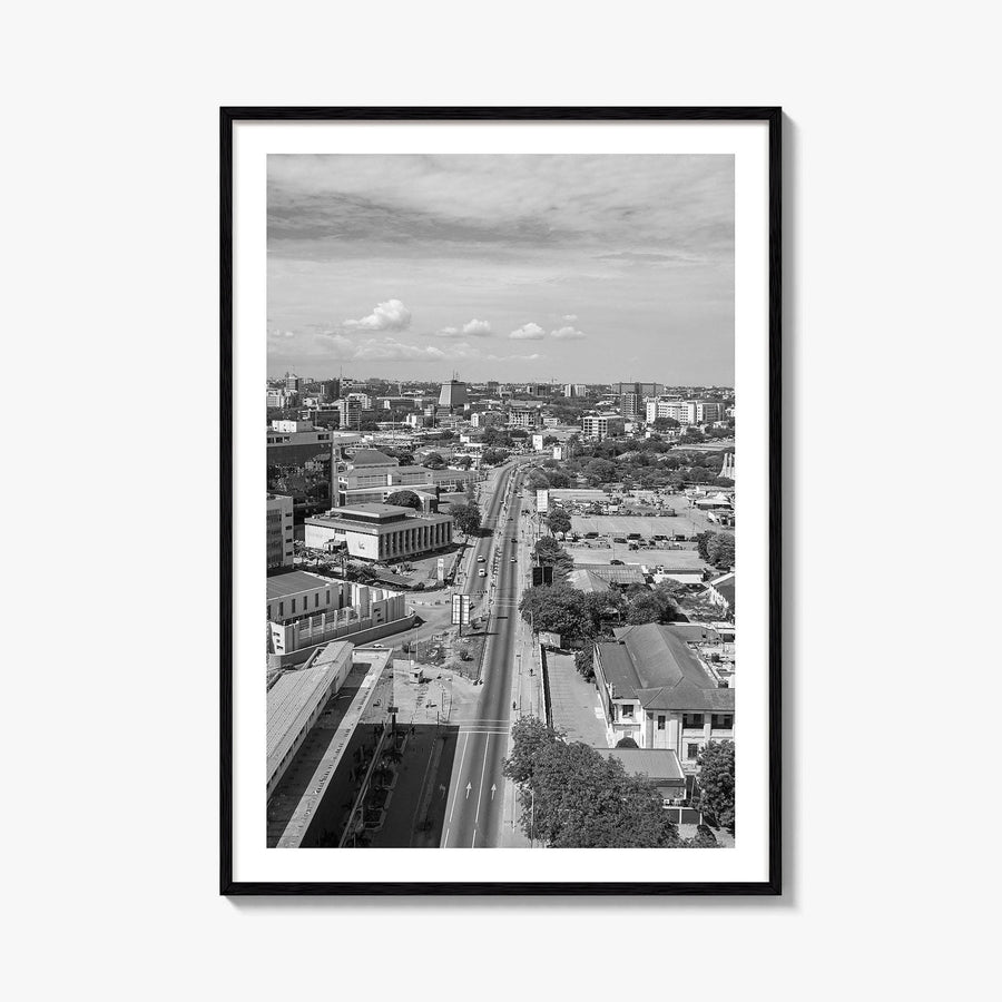 Accra Black and White Fine Art Photo Print, Ghana Central Poster, West Africa Decor