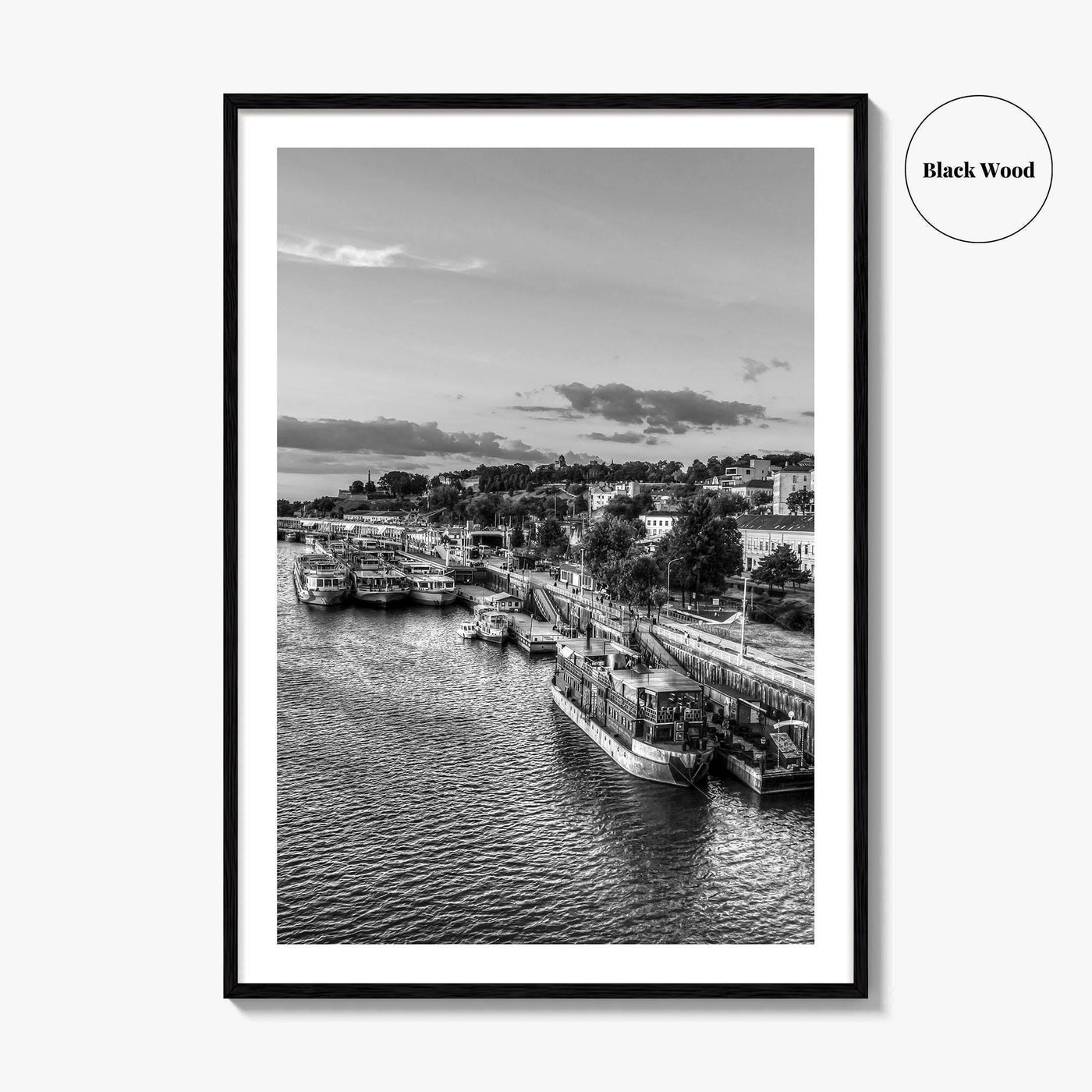 Belgrade Black and White Fine Art Photo Print, Serbia Photo Poster, Beograd Ship