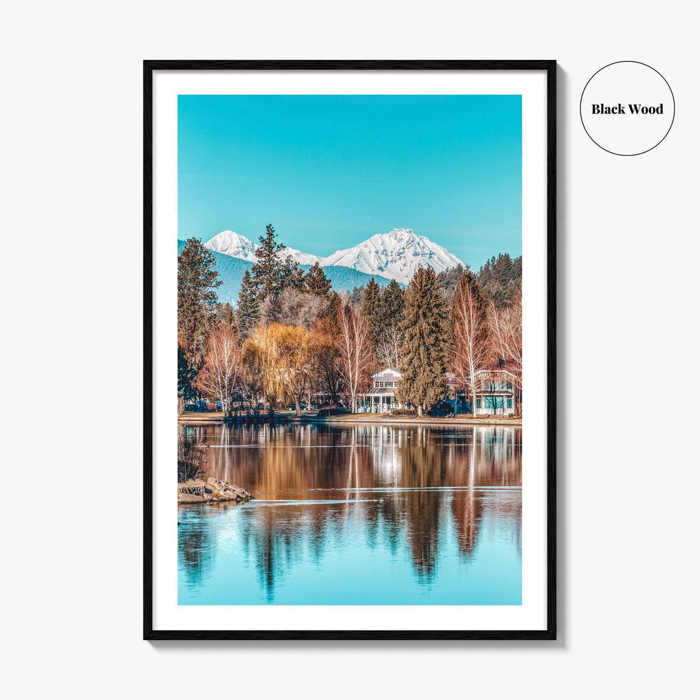 Bend Fine Art Photo Print, Mirror Pond Deschutes River, Oregon USA Wall Decor Poster