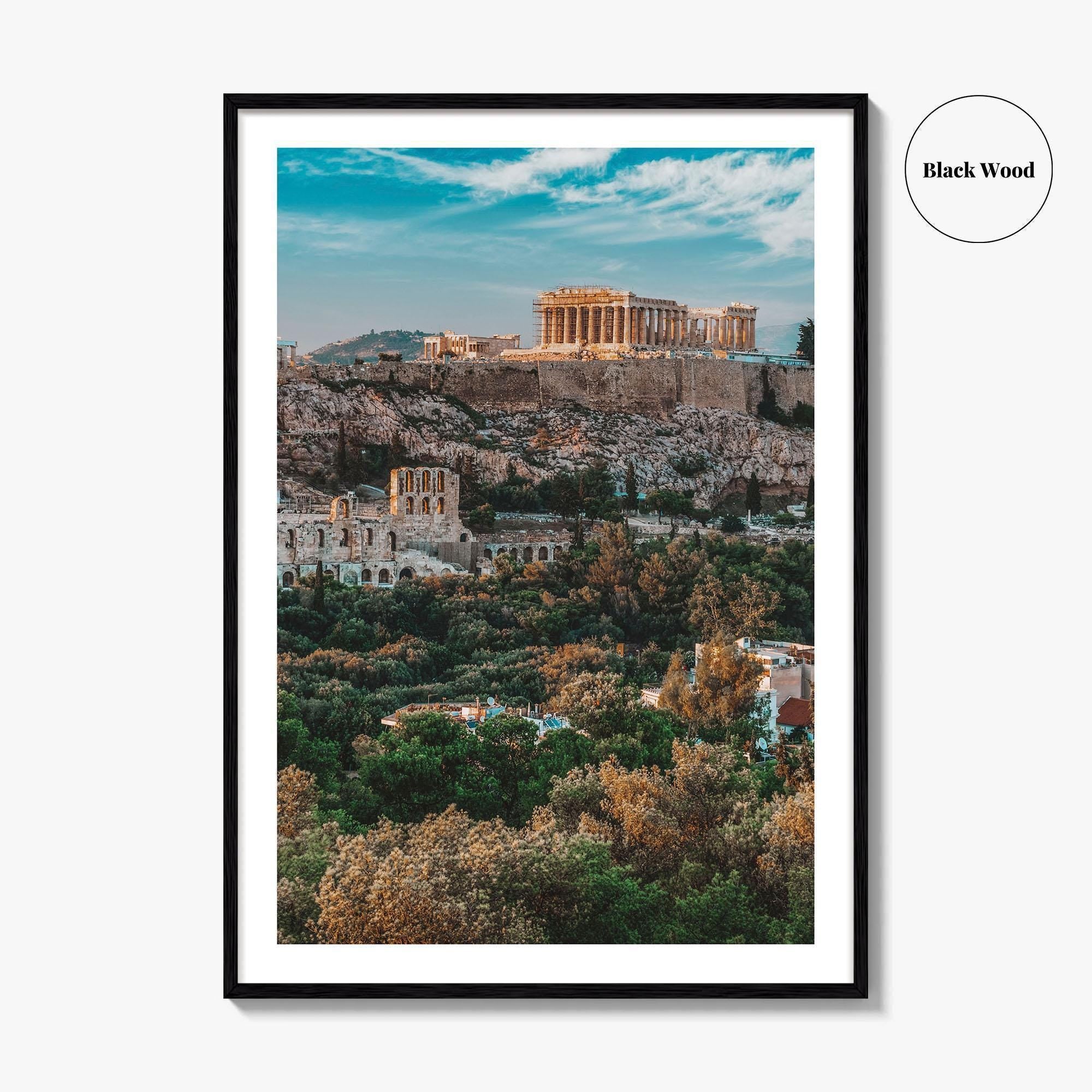 Athens Greece Skyline Fine Art Photo Print, Acropolis Wall Poster