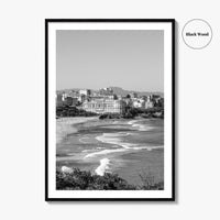 Biarritz Black and White Fine Art Photo Print, Basque France, Grande Plage Poster