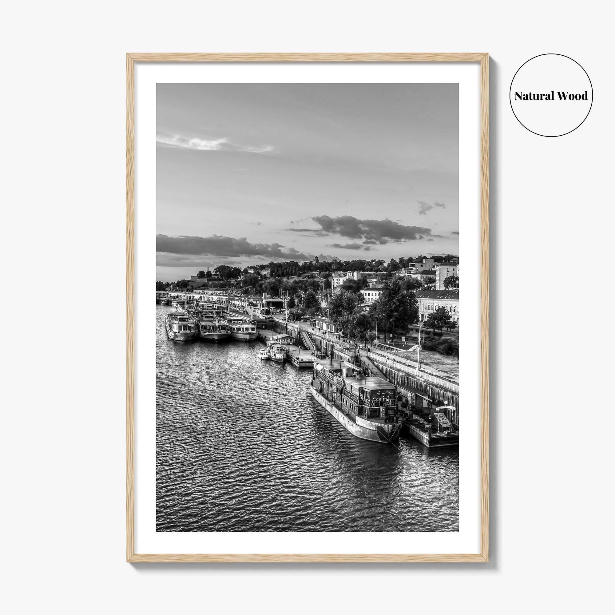 Belgrade Black and White Fine Art Photo Print, Serbia Photo Poster, Beograd Ship