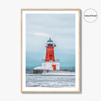 Ann Arbor Fine Art Photo Print, Michigan Lighthouse Wall Decor Poster, USA