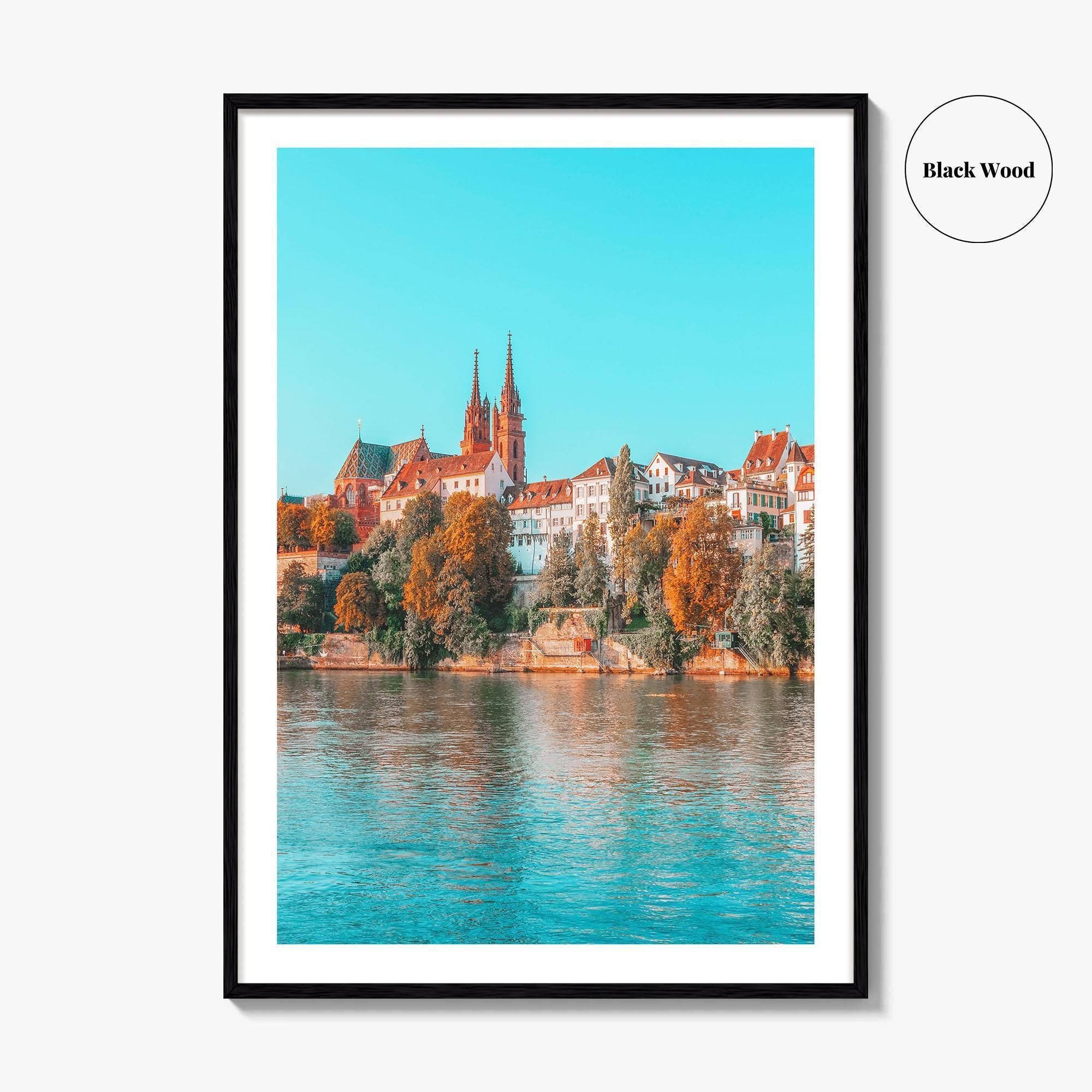 Basel Fine Art Photo Print, Basler Münster, Rhine River, Switzerland