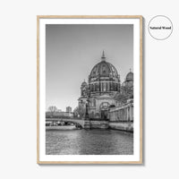 Berlin Black and White Fine Art Photo Print, Berliner Dom Museum Island Germany Poster