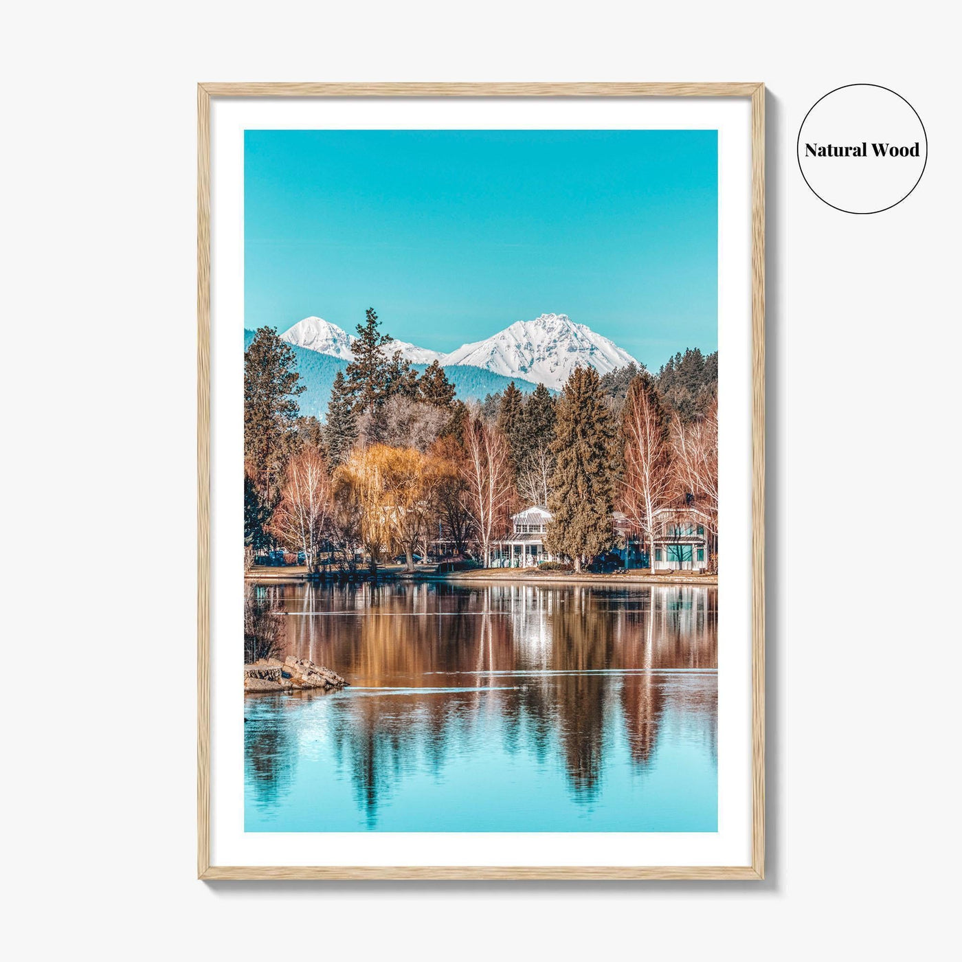 Bend Fine Art Photo Print, Mirror Pond Deschutes River, Oregon USA Wall Decor Poster