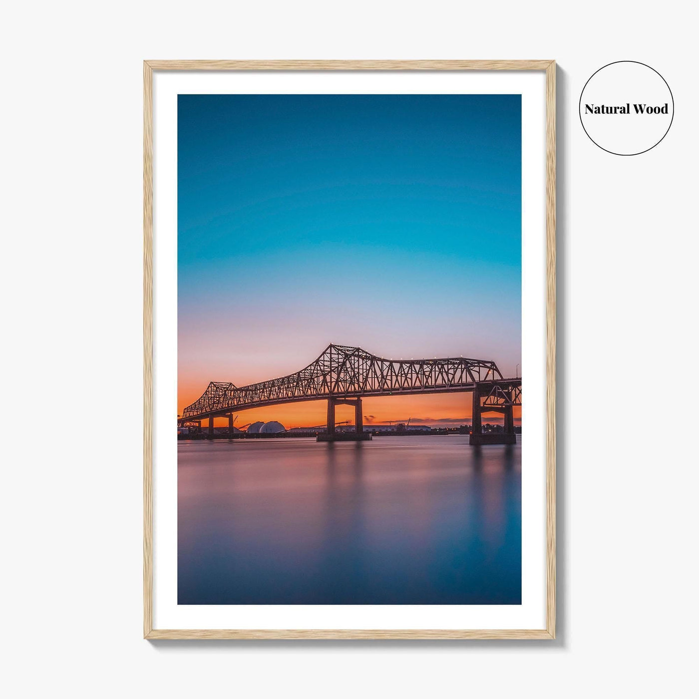 Baton Rouge Fine Art Photo Print, Louisiana, Mississippi River Bridge, USA Wall Decor Poster