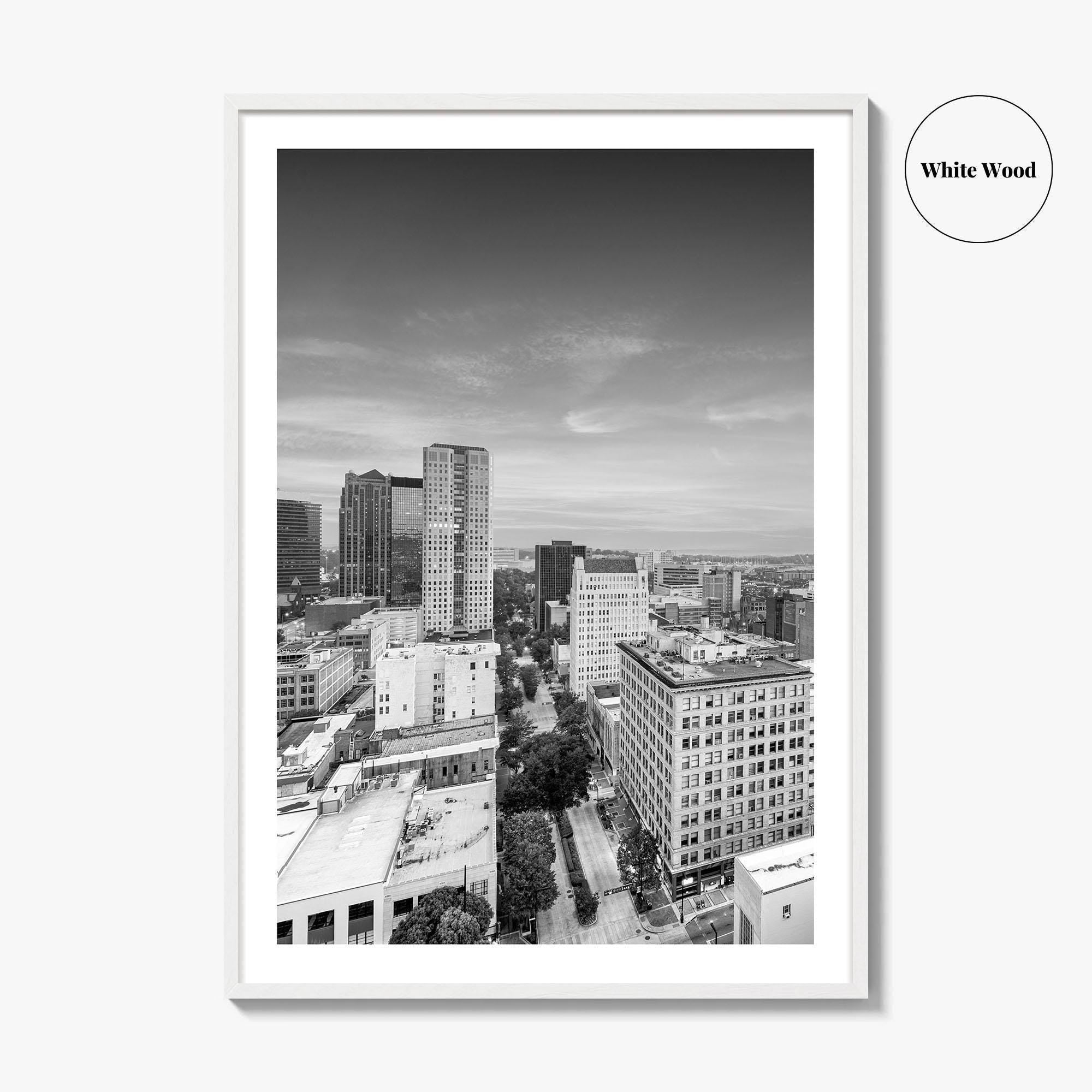 Birmingham Alabama Skyline Black and White Fine Art Photo Print, City, Alabama Poster