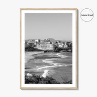 Biarritz Black and White Fine Art Photo Print, Basque France, Grande Plage Poster