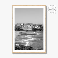 Biarritz Black and White Fine Art Photo Print, Basque France, Grande Plage Poster