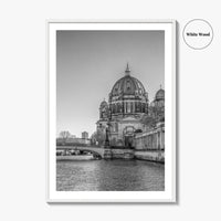 Berlin Black and White Fine Art Photo Print, Berliner Dom Museum Island Germany Poster