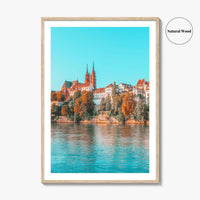 Basel Fine Art Photo Print, Basler Münster, Rhine River, Switzerland