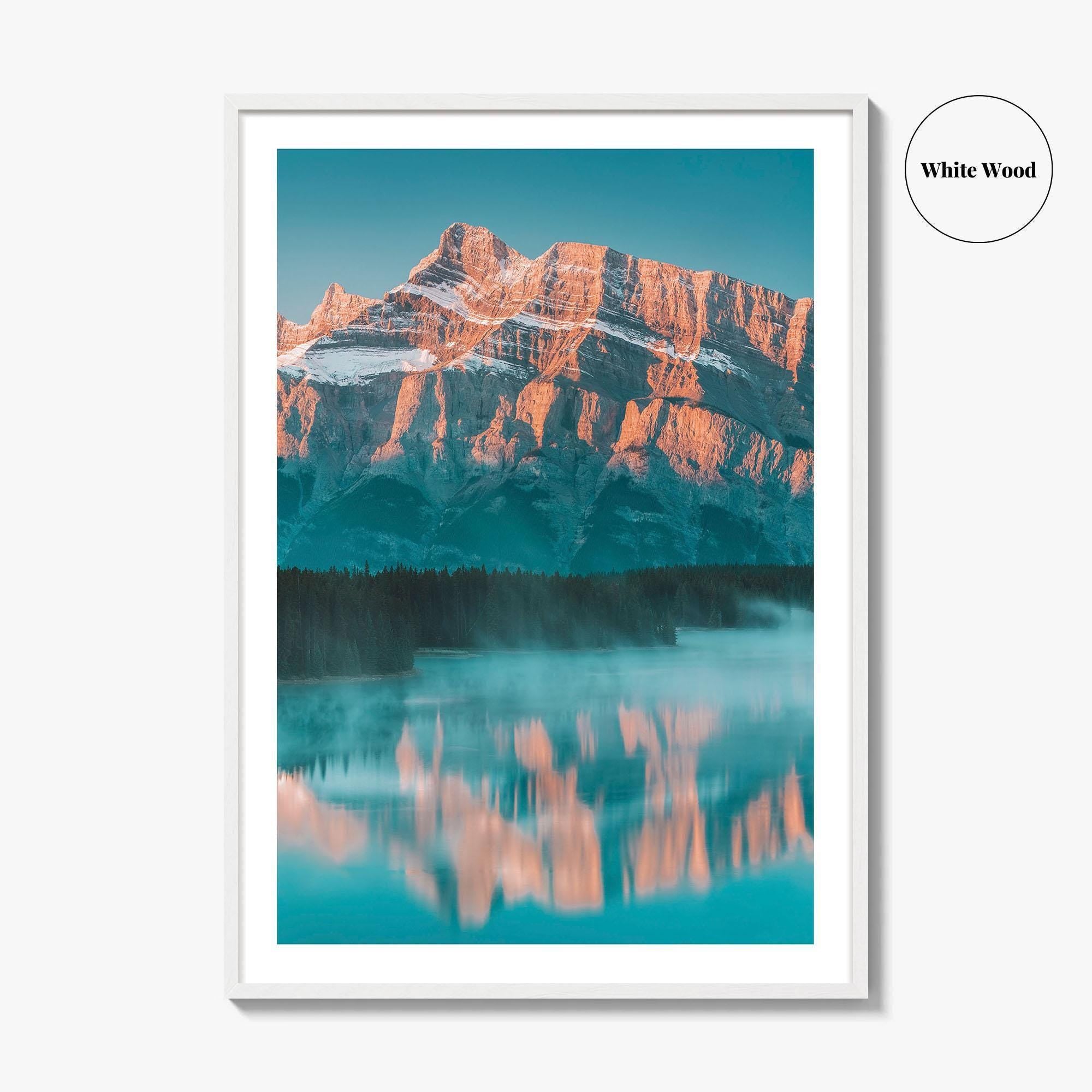 Banff National Park Fine Art Photo Print, Two Jack Lake, Alberta Canada Wall Poster