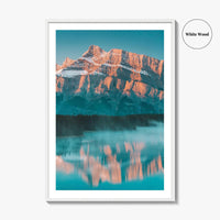 Banff National Park Fine Art Photo Print, Two Jack Lake, Alberta Canada Wall Poster