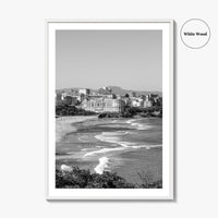 Biarritz Black and White Fine Art Photo Print, Basque France, Grande Plage Poster