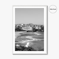 Biarritz Black and White Fine Art Photo Print, Basque France, Grande Plage Poster