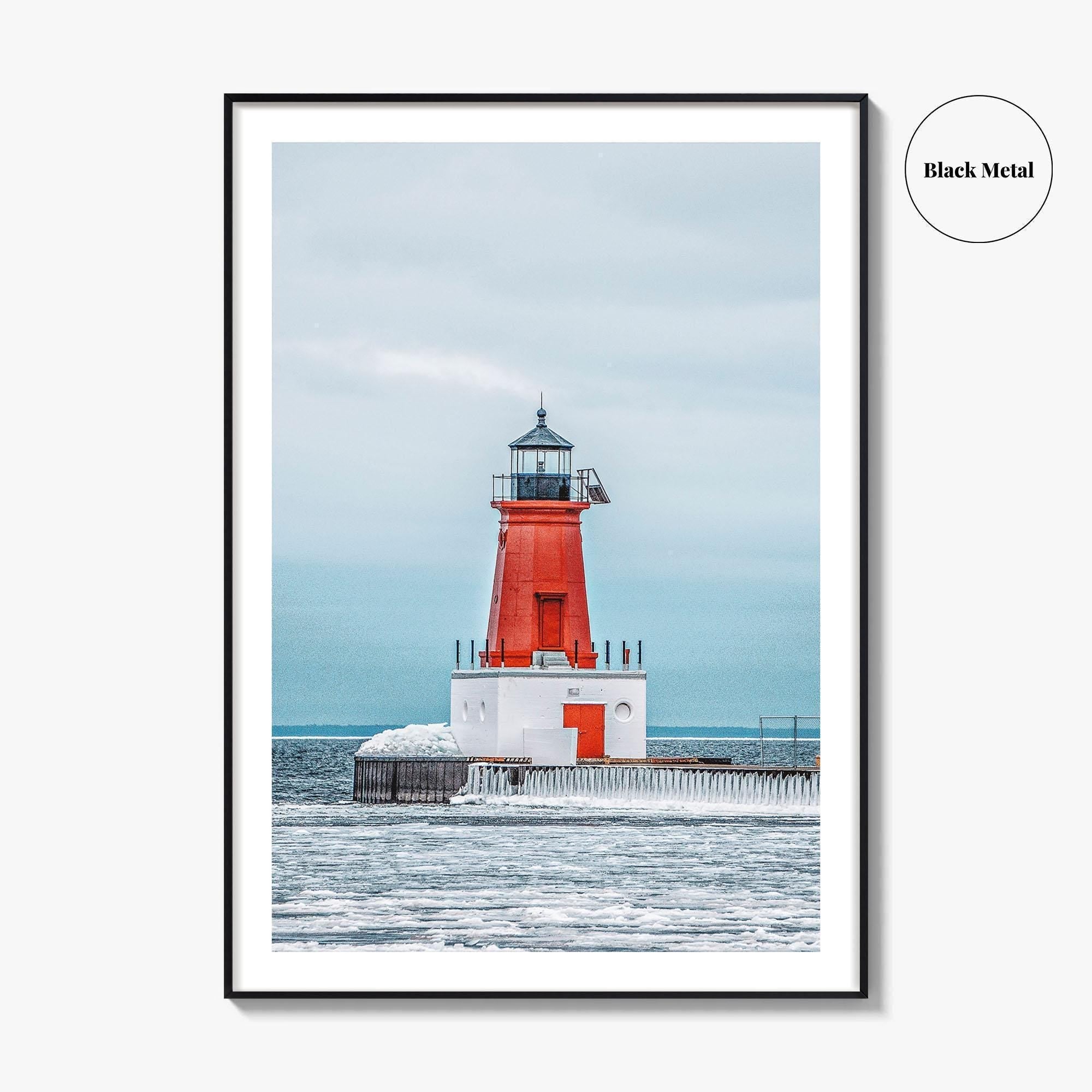 Ann Arbor Fine Art Photo Print, Michigan Lighthouse Wall Decor Poster, USA