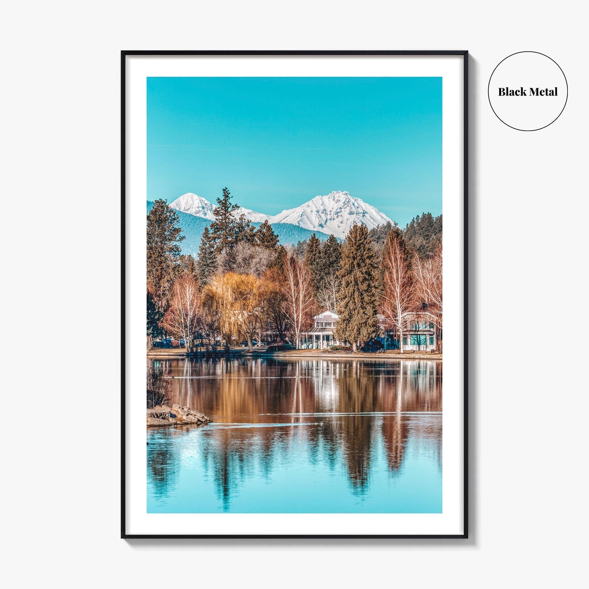 Bend Fine Art Photo Print, Mirror Pond Deschutes River, Oregon USA Wall Decor Poster
