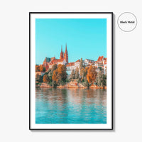Basel Fine Art Photo Print, Basler Münster, Rhine River, Switzerland