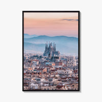 Barcelona Skyline Fine Art Photo Print, Sagrada Familia, Catalonia Spain Wall Decor Poster