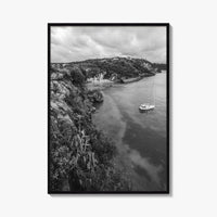 Anguilla Black and White Fine Art Photo Print, Caribbean Island Cliffs, Caribbean Poster