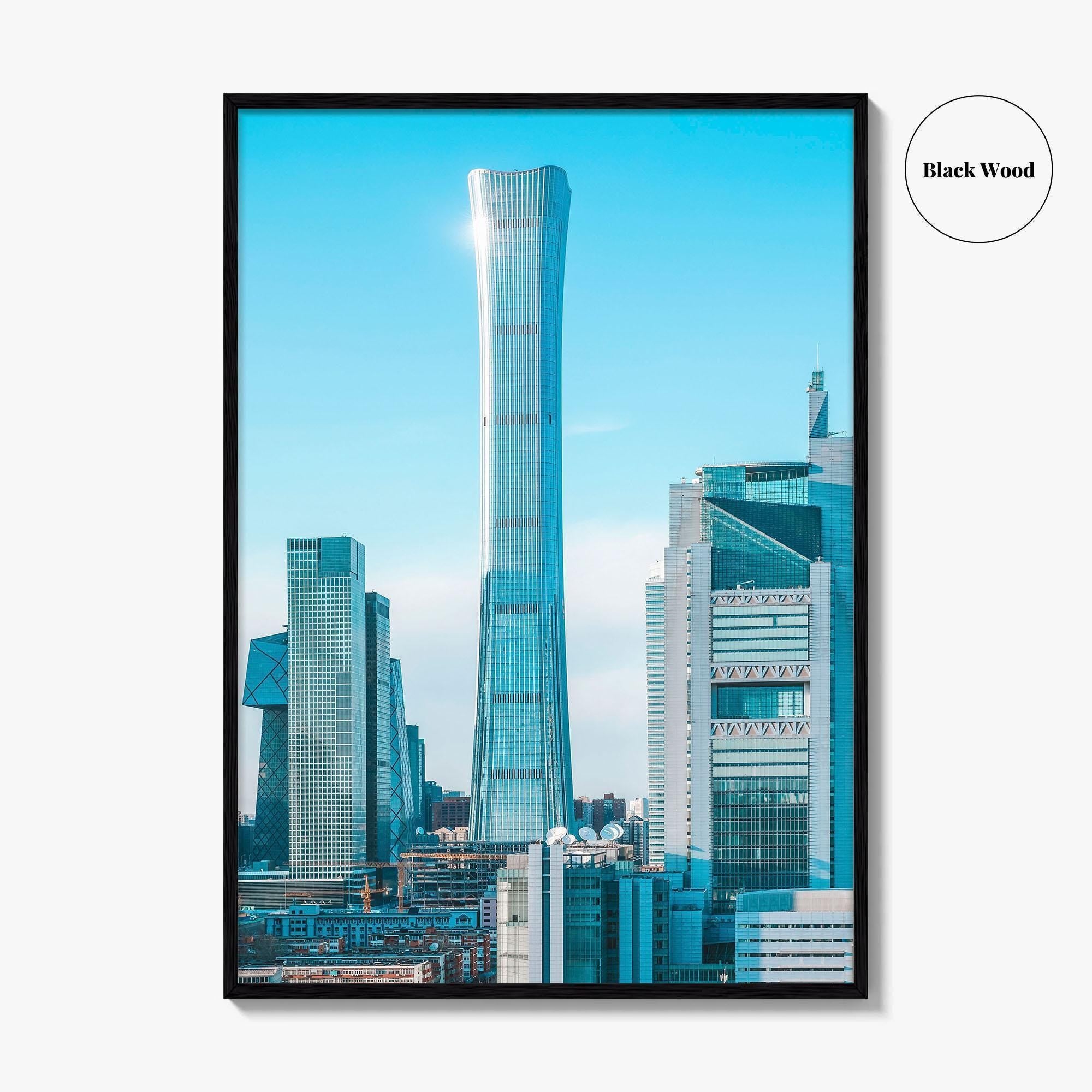 Beijing Skyline Fine Art Photo Print, China, CBD Guomao, Wall Decor Poster