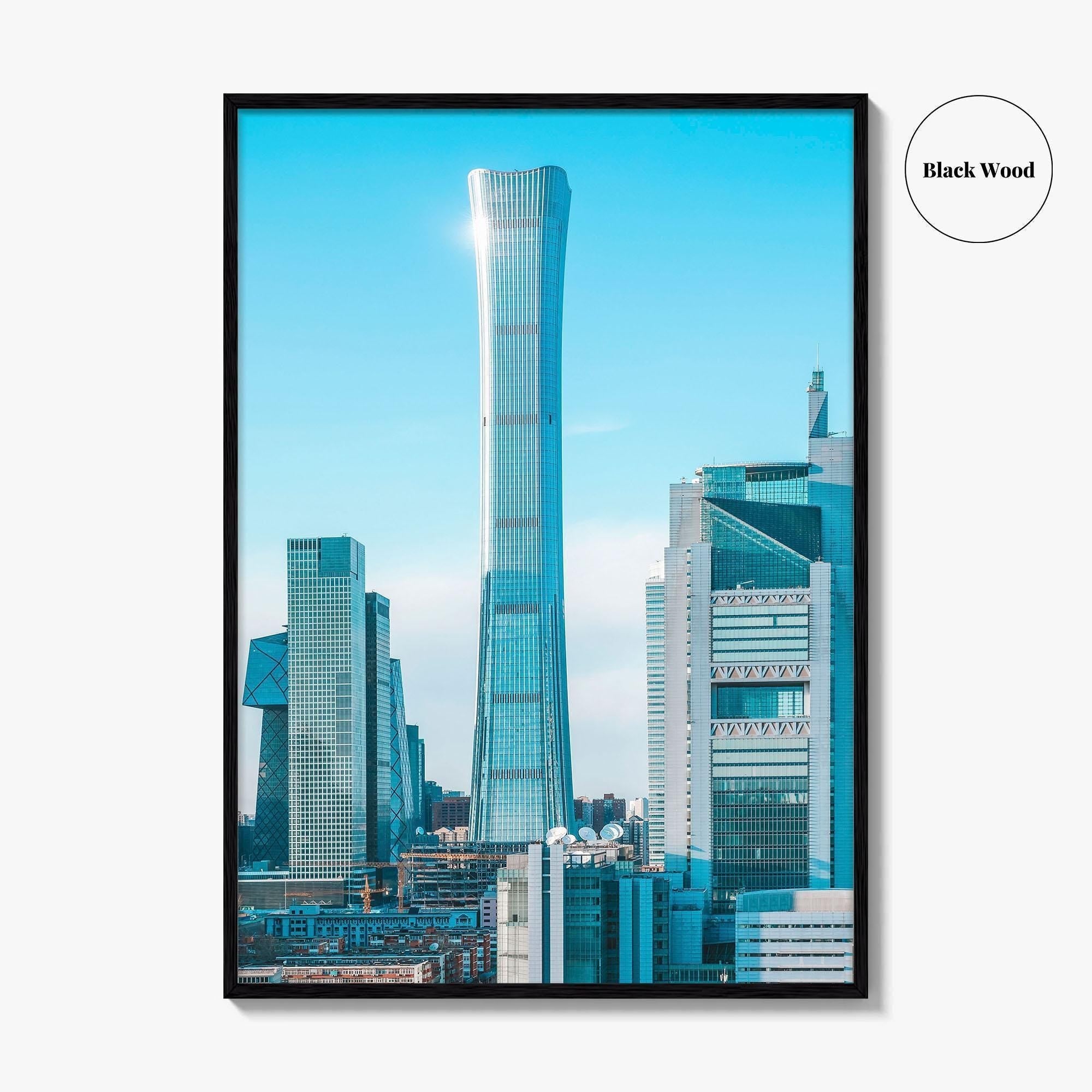 Beijing Skyline Fine Art Photo Print, China, CBD Guomao, Wall Decor Poster