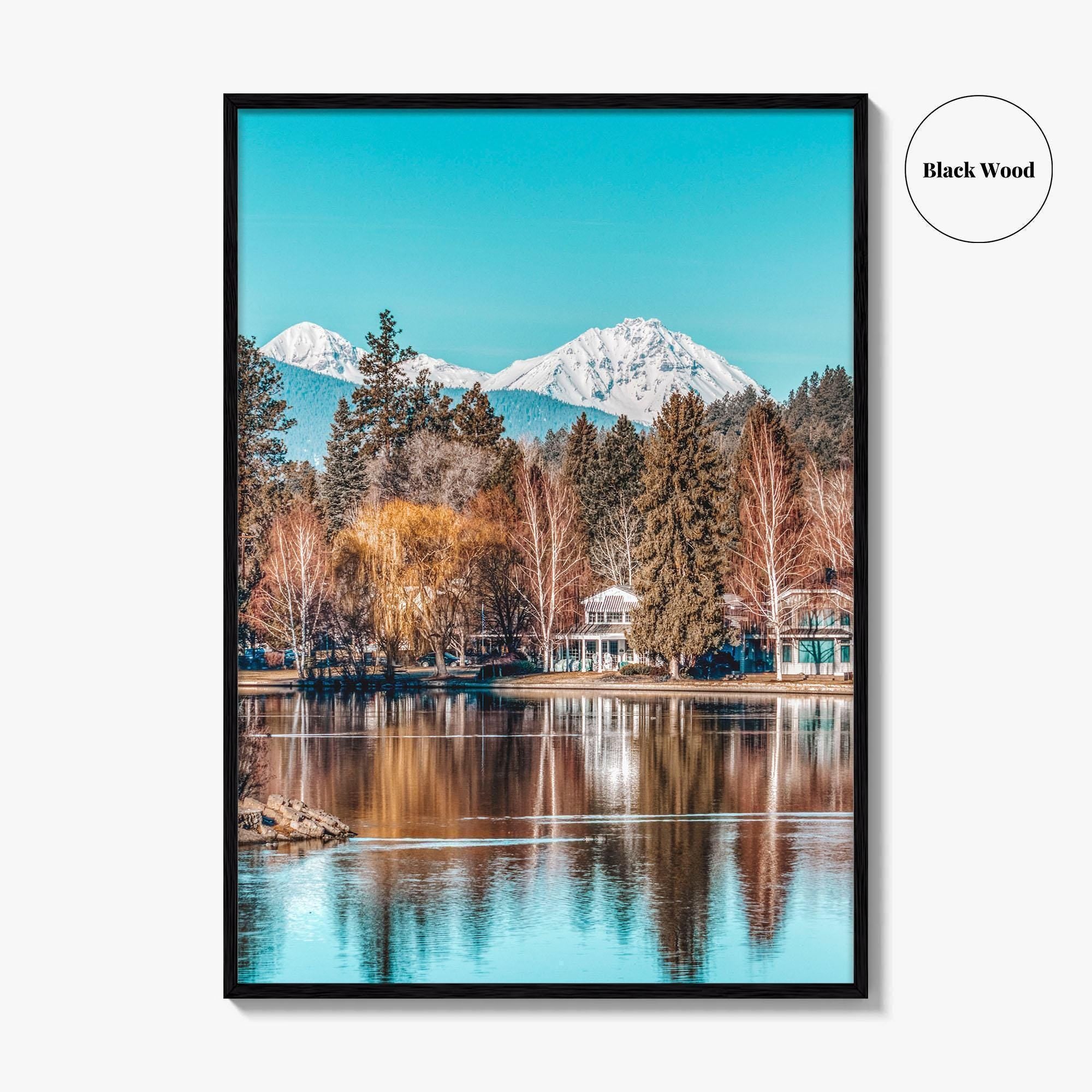 Bend Fine Art Photo Print, Mirror Pond Deschutes River, Oregon USA Wall Decor Poster