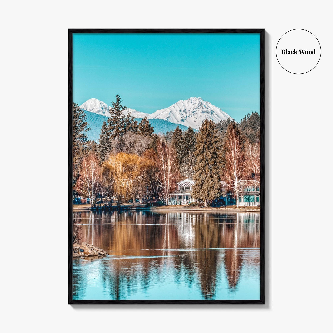 Bend Fine Art Photo Print, Mirror Pond Deschutes River, Oregon USA Wall Decor Poster