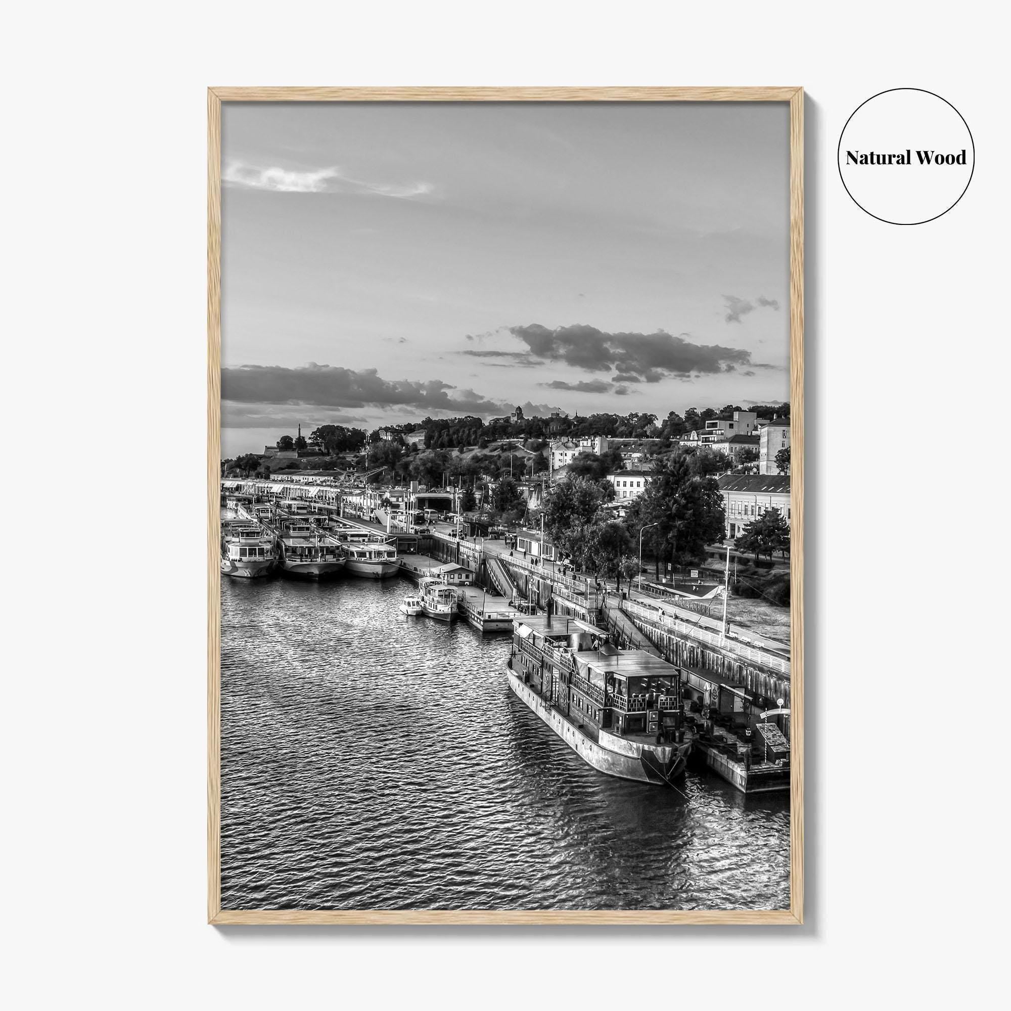 Belgrade Black and White Fine Art Photo Print, Serbia Photo Poster, Beograd Ship