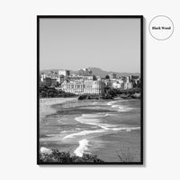 Biarritz Black and White Fine Art Photo Print, Basque France, Grande Plage Poster