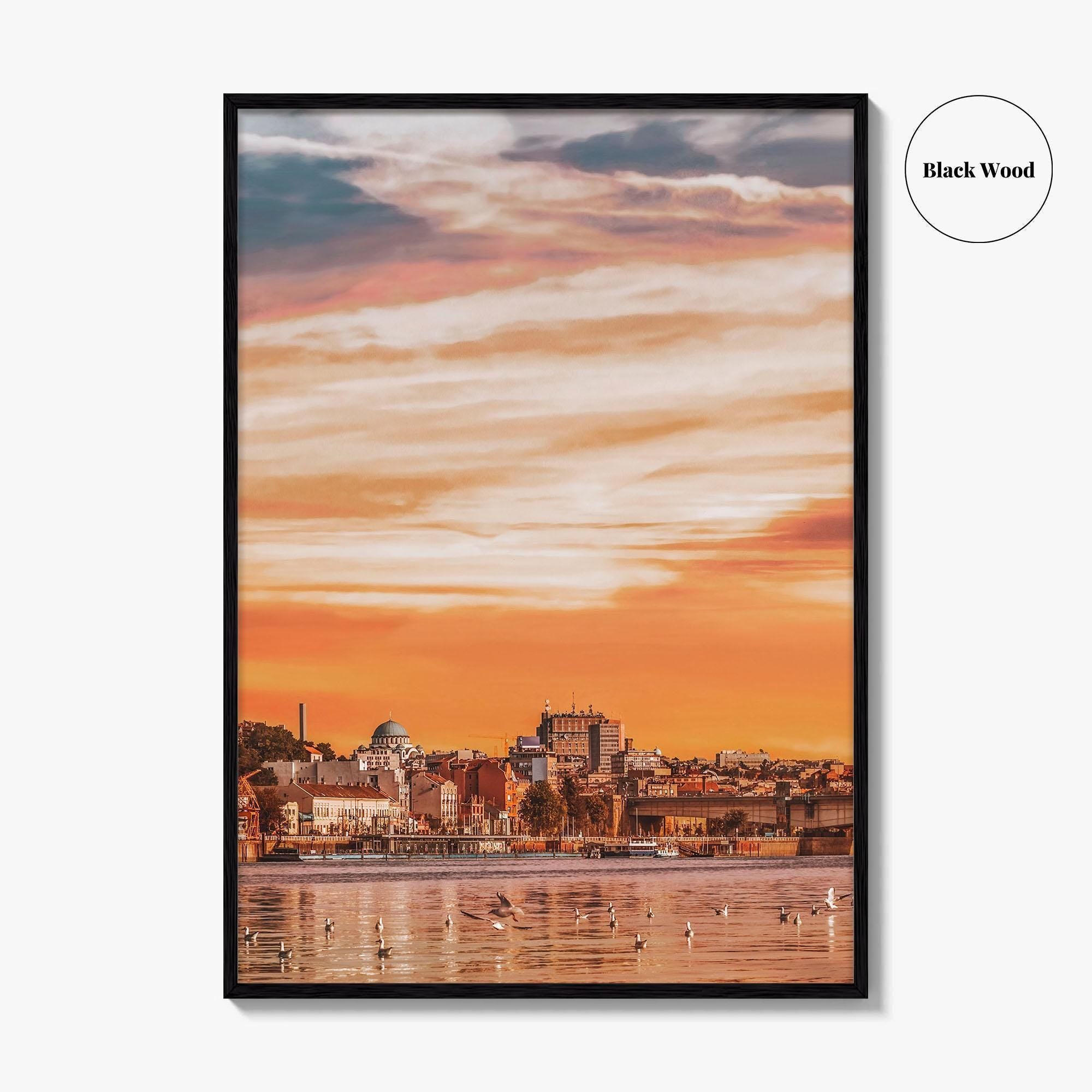 Belgrade Skyline Fine Art Photo Print, Sava River, Serbia, Beograd, Wall Poster