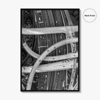 Atlanta Black and White Fine Art Photo Print, Georgia USA Poster, ATL Highway Interchange