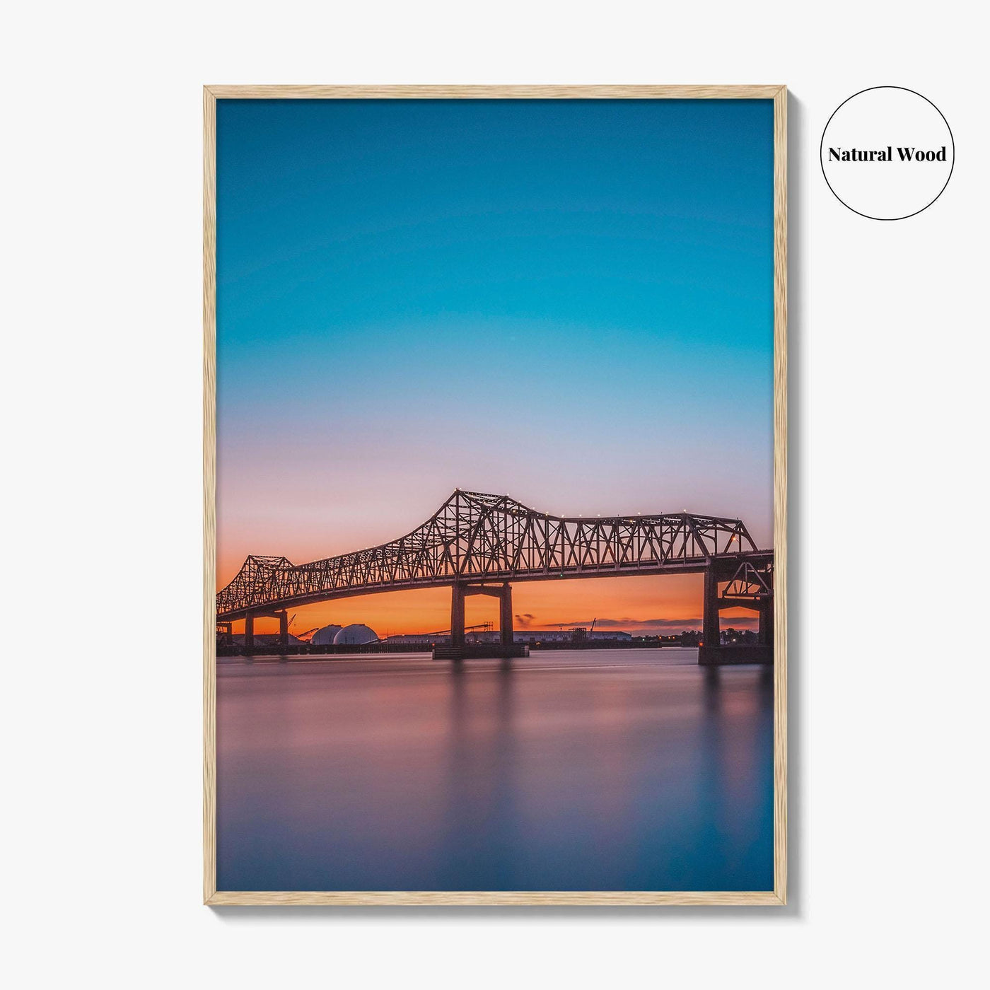 Baton Rouge Fine Art Photo Print, Louisiana, Mississippi River Bridge, USA Wall Decor Poster