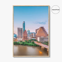 Austin Skyline Fine Art Photo Print, Texas Poster, Colorado River, ATX