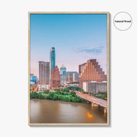 Austin Skyline Fine Art Photo Print, Texas Poster, Colorado River, ATX