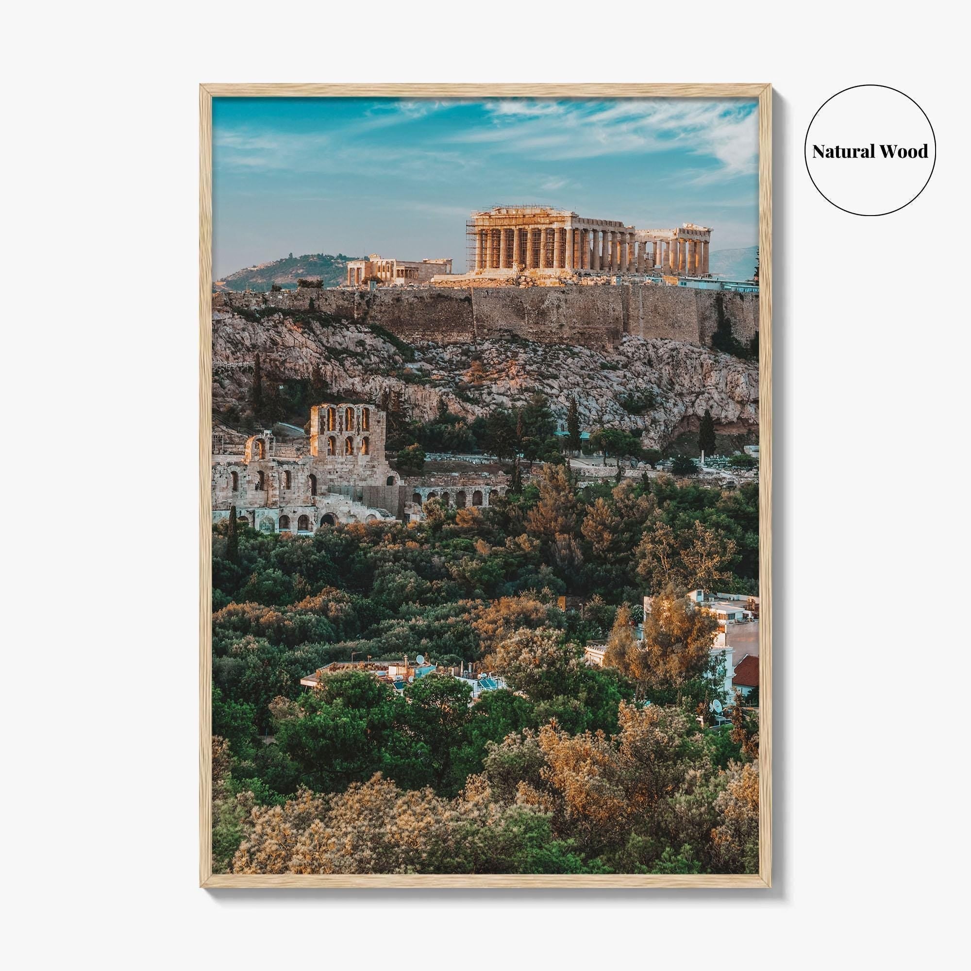 Athens Greece Skyline Fine Art Photo Print, Acropolis Wall Poster