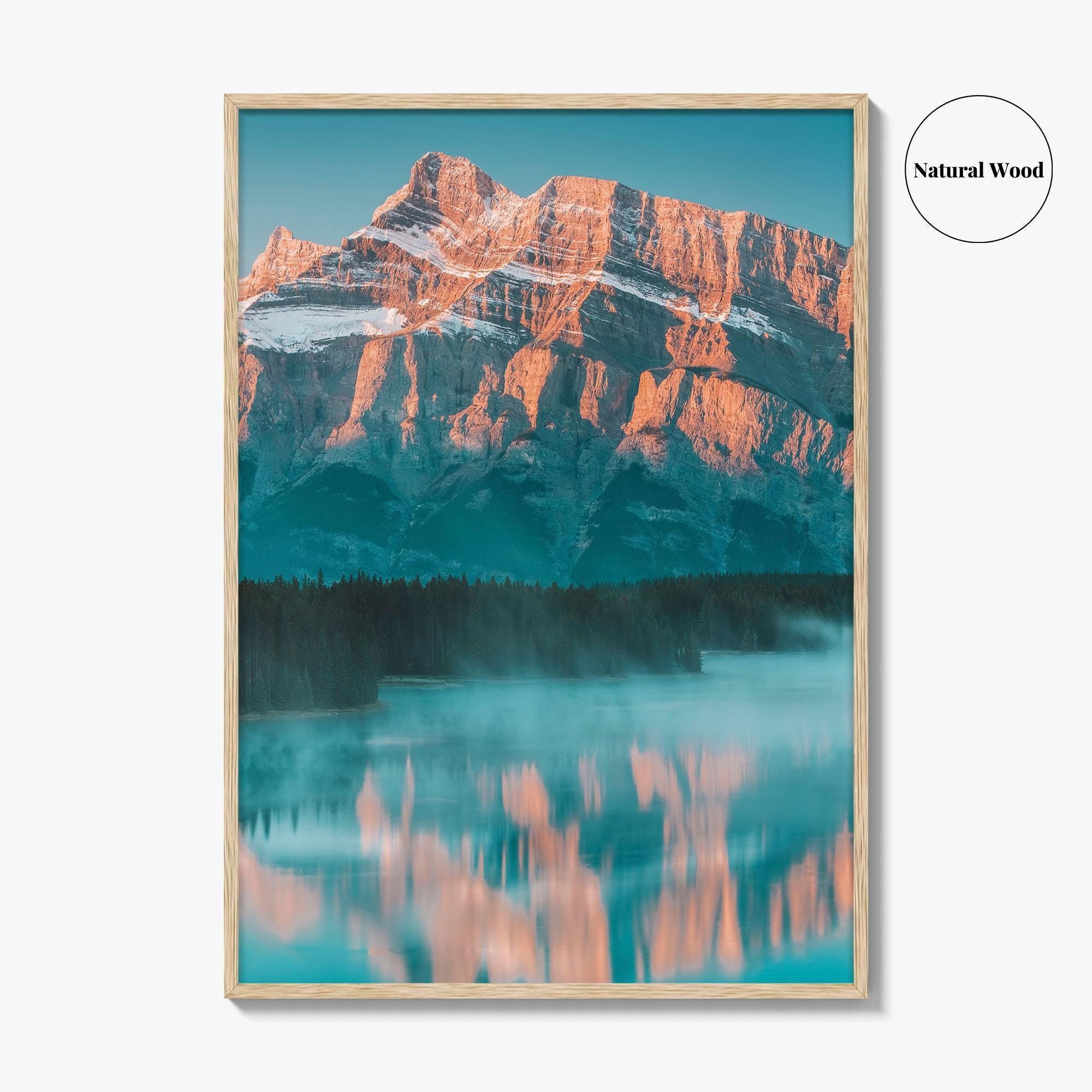 Banff National Park Fine Art Photo Print, Two Jack Lake, Alberta Canada Wall Poster