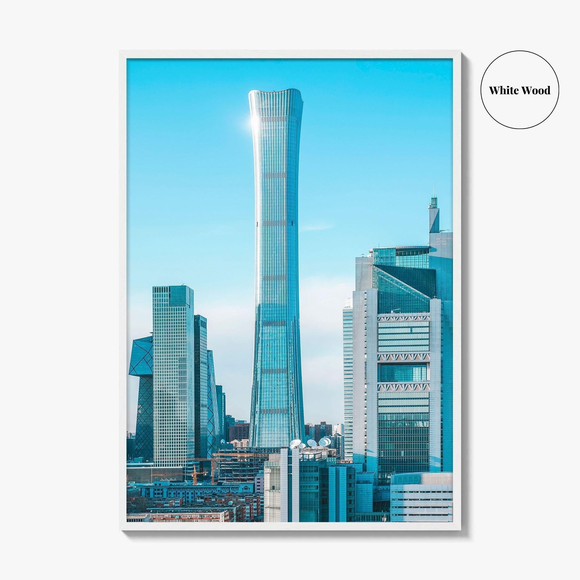 Beijing Skyline Fine Art Photo Print, China, CBD Guomao, Wall Decor Poster
