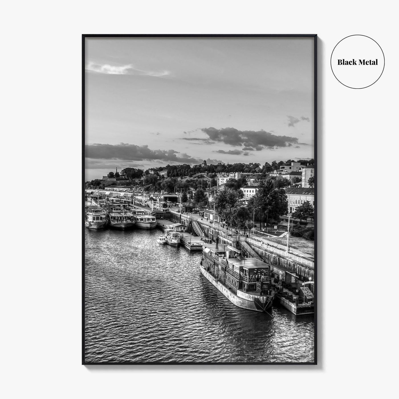 Belgrade Black and White Fine Art Photo Print, Serbia Photo Poster, Beograd Ship