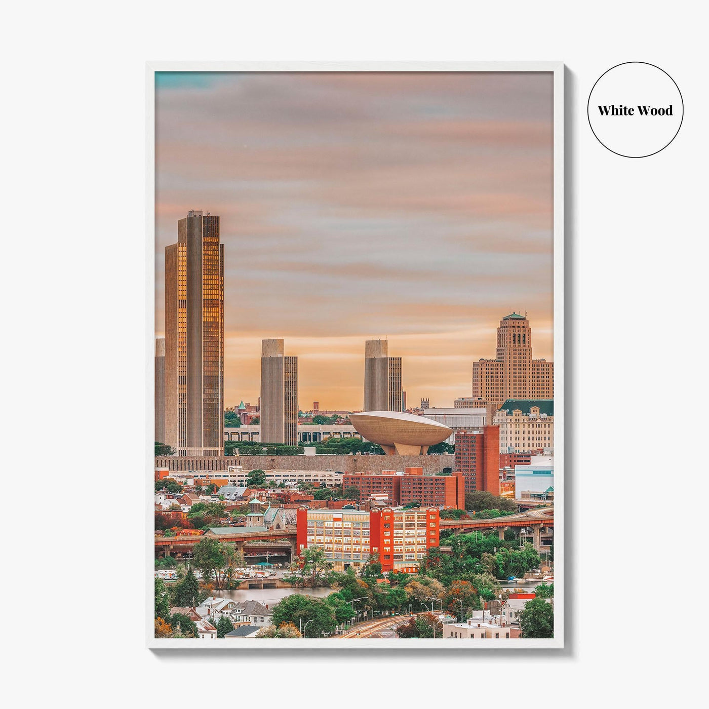 Albany New York Skyline Fine Art Photo Print, Wall Decor Poster, USA