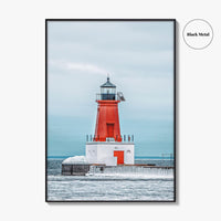Ann Arbor Fine Art Photo Print, Michigan Lighthouse Wall Decor Poster, USA