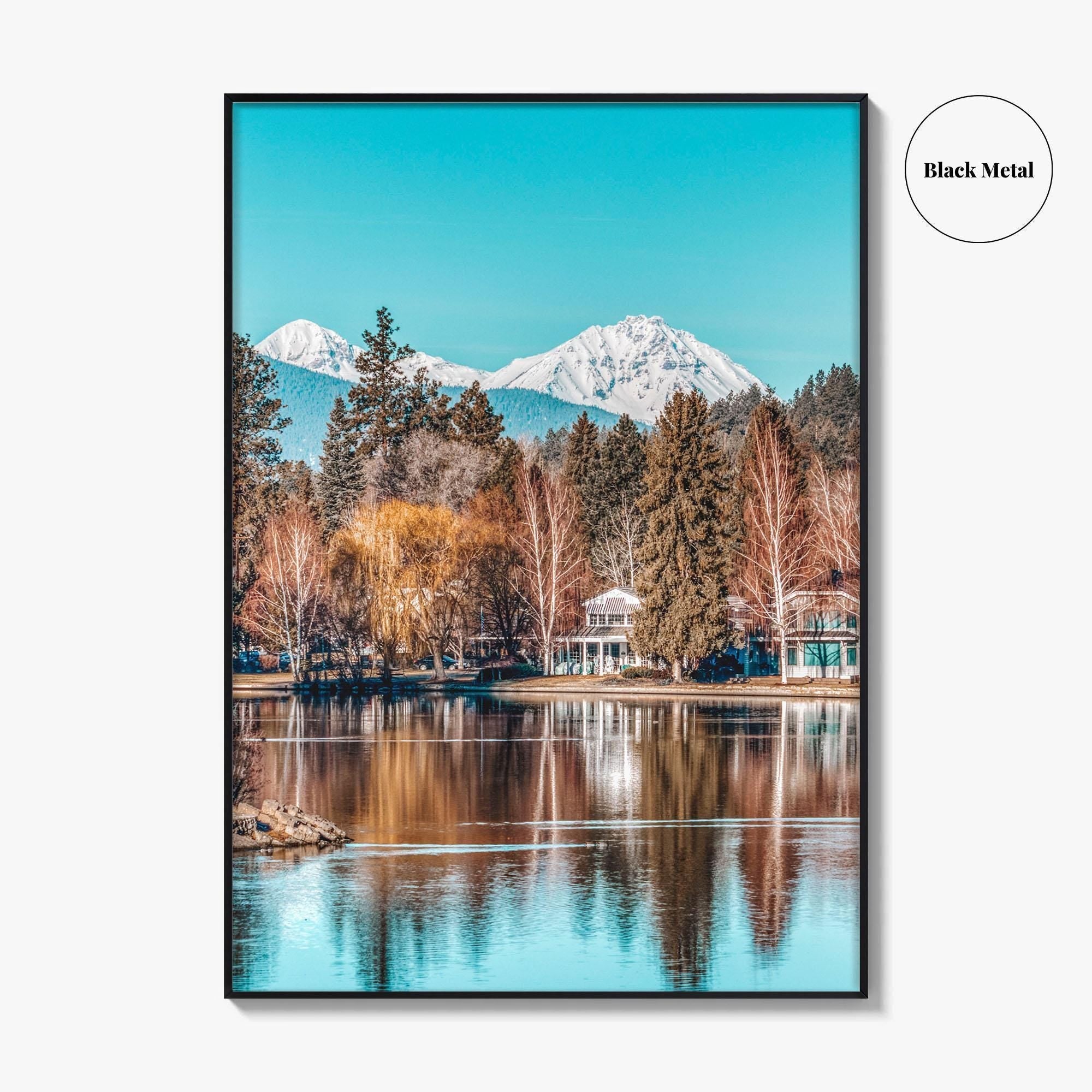 Bend Fine Art Photo Print, Mirror Pond Deschutes River, Oregon USA Wall Decor Poster