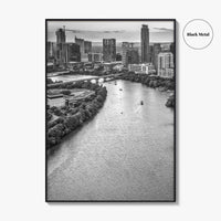 Austin Skyline Black and White Fine Art Photo Print, Texas, USA Poster, Wall Decor