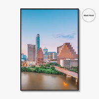 Austin Skyline Fine Art Photo Print, Texas Poster, Colorado River, ATX