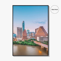 Austin Skyline Fine Art Photo Print, Texas Poster, Colorado River, ATX