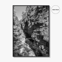 Ausable Chasm Black and White Fine Art Photo Print, Adirondack Mountains New York Poster